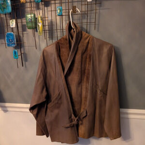 Leather Jacket Dan Lorenzo Italian Calf Skin vintage sz 8